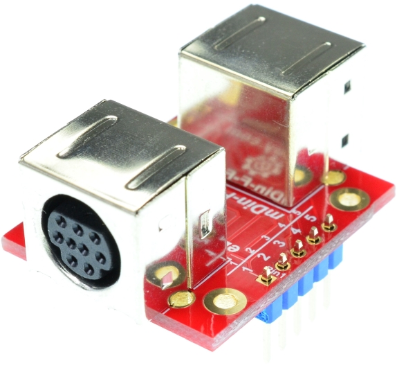 mini Din 4 Female connector Breakout Board